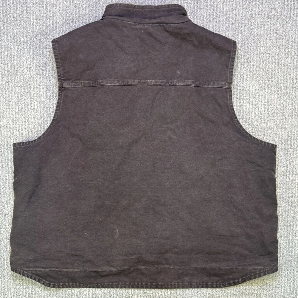 Carhartt V33 DKB Vest XXL Dark Brown Duck Canvas Sherpa Lined Workwear‎ Western